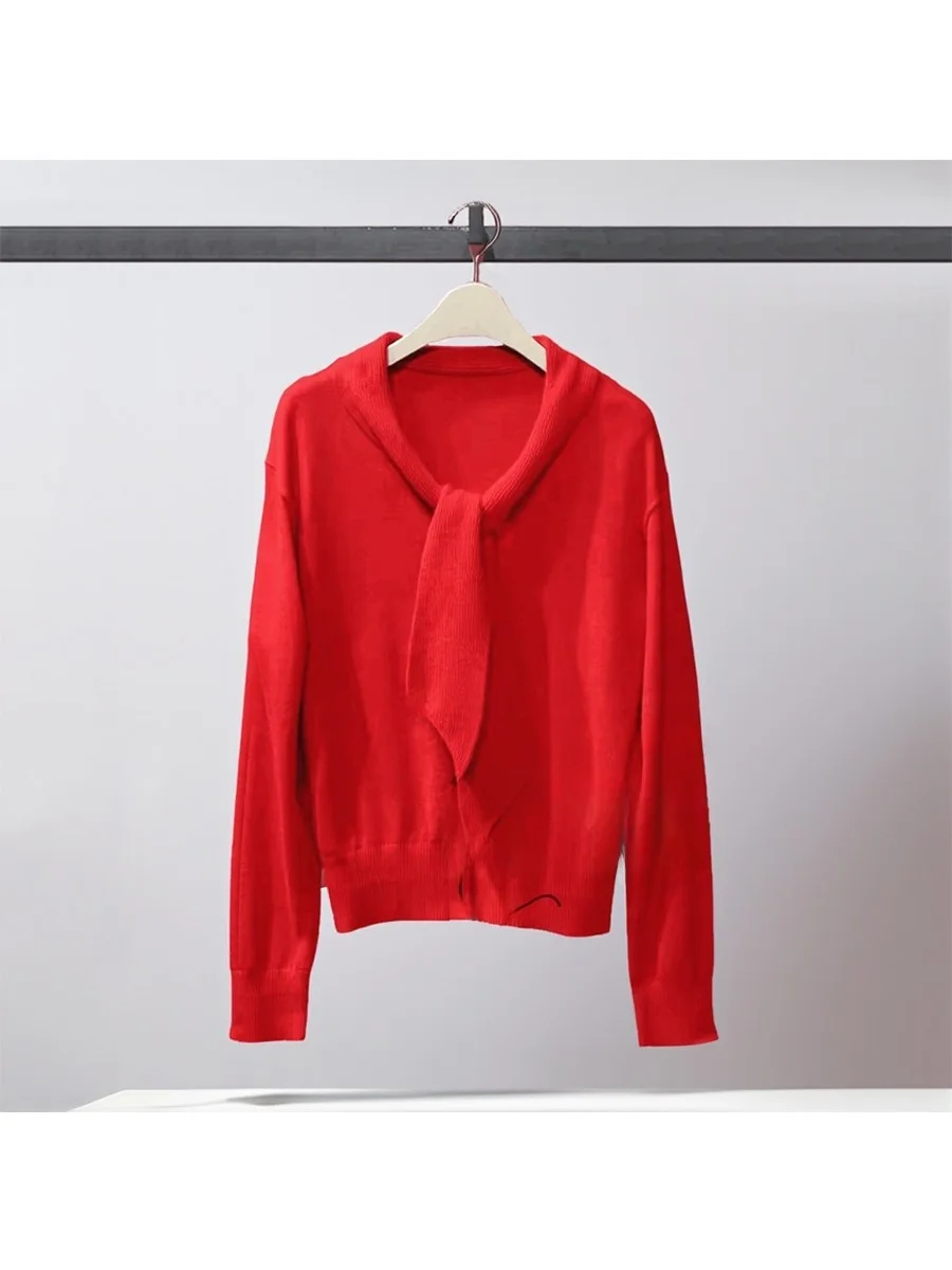 2025 Winter New Fashionable Versatile Design Knot Neck Red Celebration Knitted Open Cardigan Women's Sweater Girl's Knitwear
2025 Winter New Fashionable Versatile Design Knot Neck Red Celebration Knitted Open Cardigan Women's Sweater Girl's Knitwear
