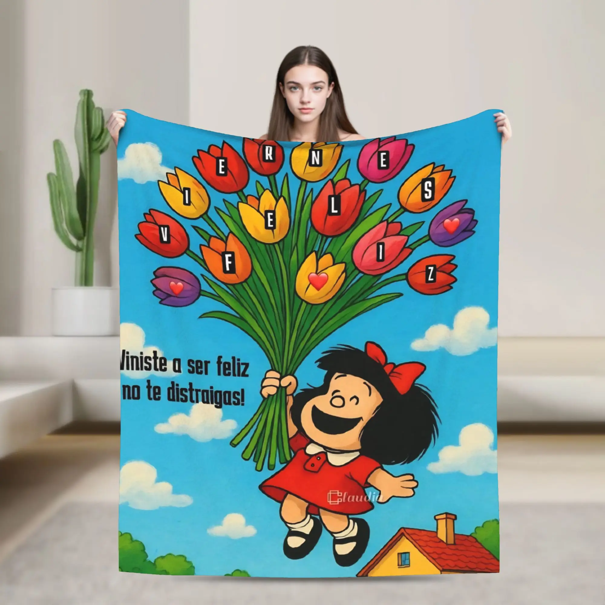 Mafaldas Cartoon Flannel Blanket Warm Soft Throw Blanket for Living Room Decorative Funny Bedspread Sofa Bed Cover
Mafaldas Cartoon Flannel Blanket Warm Soft Throw Blanket for Living Room Decorative Funny Bedspread Sofa Bed Cover