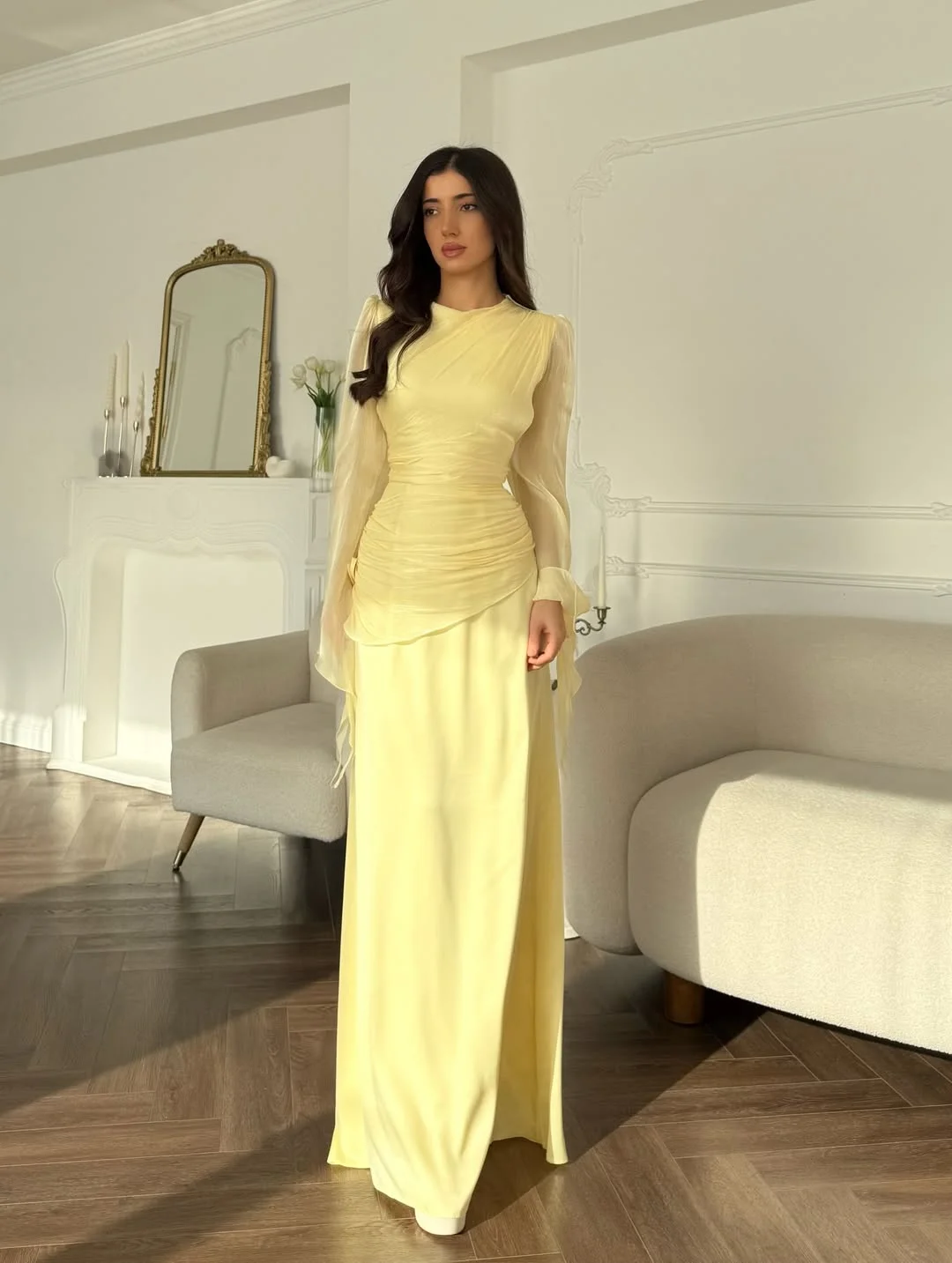 Arabian Night Luxurious Halter Simply Draped Yellow Women's Evening Party Dresses Prom Gowns Side Silt abendkleider hochzeit
Arabian Night Luxurious Halter Simply Draped Yellow Women's Evening Party Dresses Prom Gowns Side Silt abendkleider hochzeit
