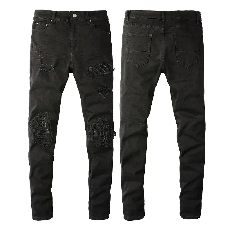 Korean Fashion Men's Black Jeans, 2024 New Style Street Fashion Brand Ripped Slim Fit Elastic Patchwork Men's Jeans
Korean Fashion Men's Black Jeans, 2024 New Style Street Fashion Brand Ripped Slim Fit Elastic Patchwork Men's Jeans