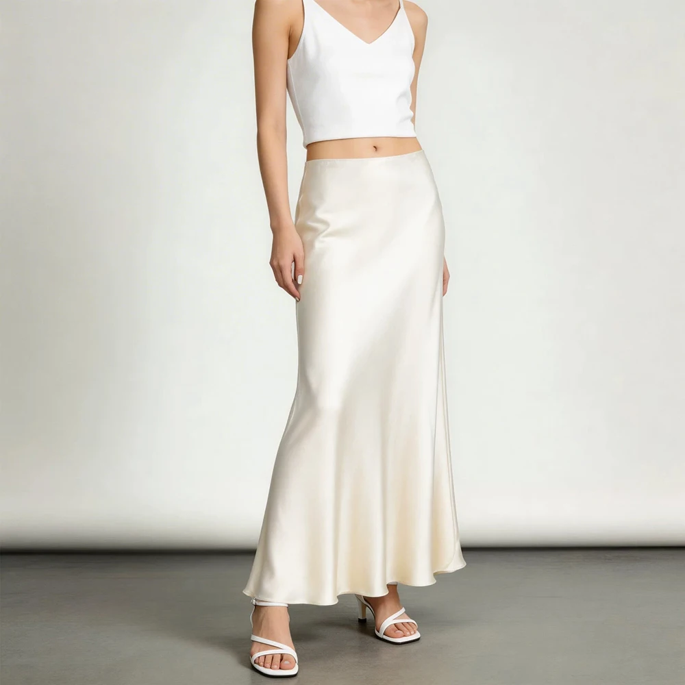 High Luxury Real Silk A-line Skirt for Women 2026 Summer 100% Mulberry Silk Satin Long Skirts Elegant Lady High Waist Mid Skirt
High Luxury Real Silk A-line Skirt for Women 2026 Summer 100% Mulberry Silk Satin Long Skirts Elegant Lady High Waist Mid Skirt