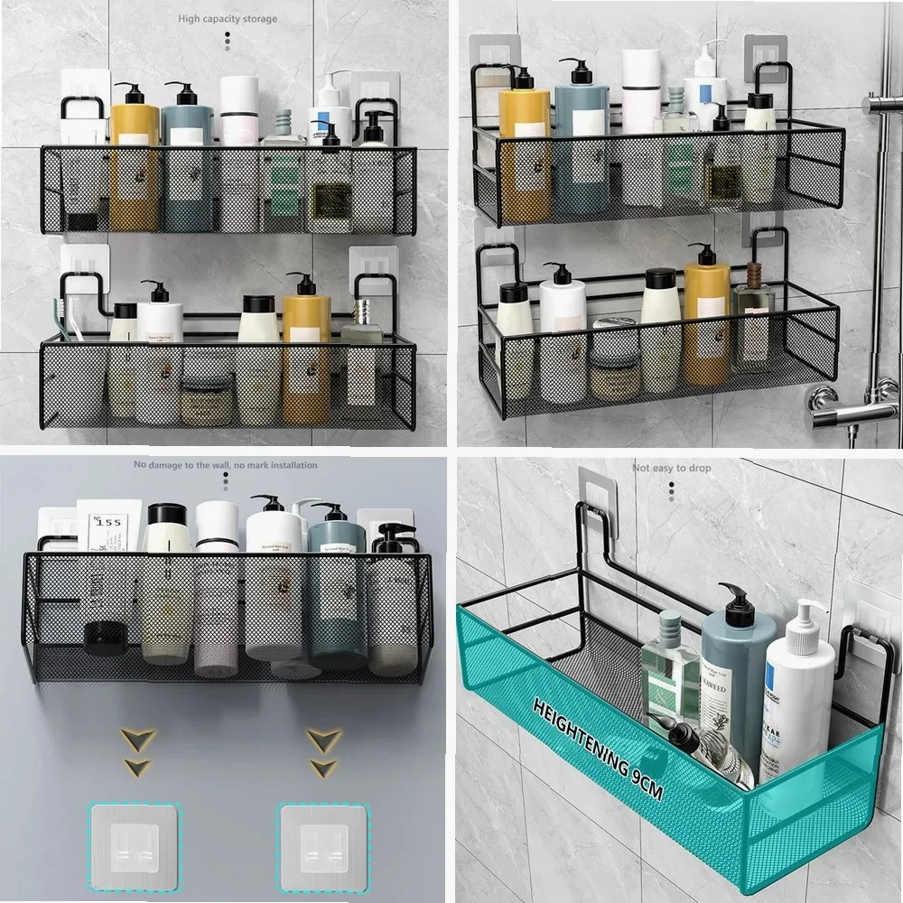 Wall-Mounted Bathroom Shelf, Shower Shampoo Rack, Toilet Organizer, Kitchen Condiment Storage Basket, No-Drilling Punch-Free
Wall-Mounted Bathroom Shelf, Shower Shampoo Rack, Toilet Organizer, Kitchen Condiment Storage Basket, No-Drilling Punch-Free