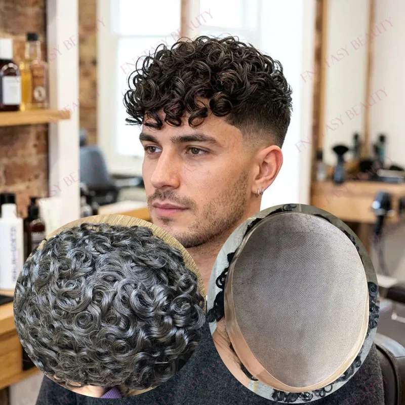 European Man Super Durable 100% Human Hair Black Brown Hairpieces Mono Mesh Base 20mm Curly Men's Natural Hair Prosthesis System
European Man Super Durable 100% Human Hair Black Brown Hairpieces Mono Mesh Base 20mm Curly Men's Natural Hair Prosthesis System