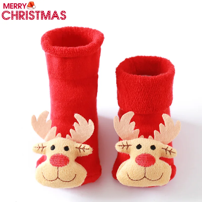 Cute Elk Christmas Baby Floor Socks Santa Claus Christmas Tree Toddler Newborn Socks Thick Warm Anti-slip Socks for Boys Girls
Cute Elk Christmas Baby Floor Socks Santa Claus Christmas Tree Toddler Newborn Socks Thick Warm Anti-slip Socks for Boys Girls