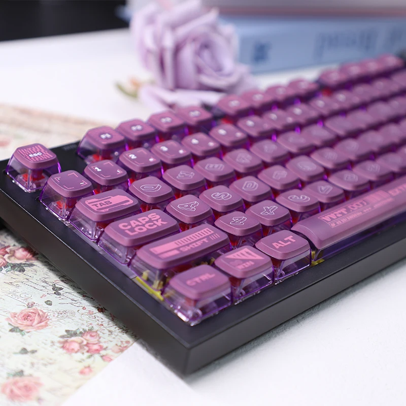 Restart 122 keys personalized pudding four-sided transparent keycaps ASA high 75wooting purple gas Donglai PBT hot sublimation
Restart 122 keys personalized pudding four-sided transparent keycaps ASA high 75wooting purple gas Donglai PBT hot sublimation