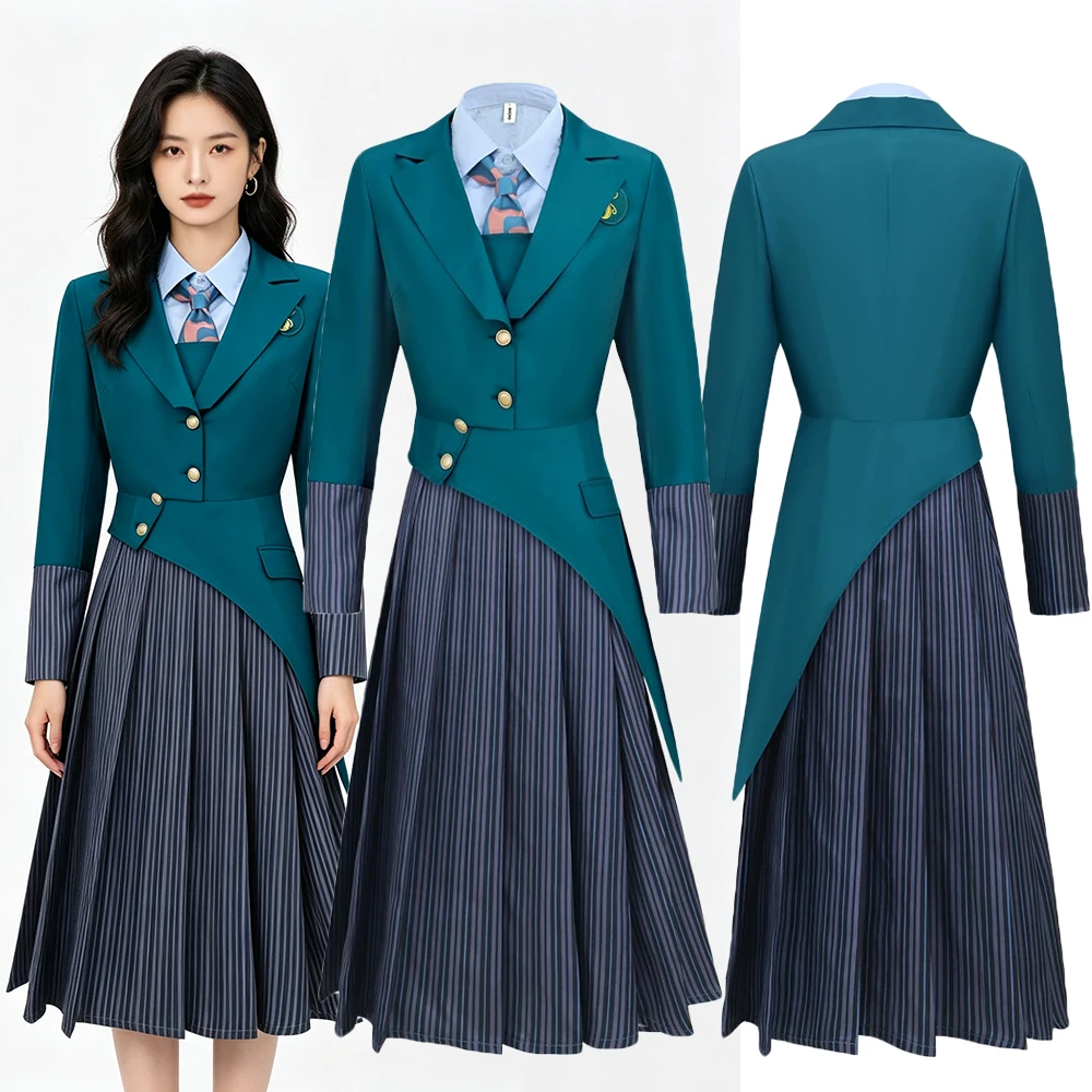 Movie Wicked Glinda Cosplay Costume Magical Women Shirt Skirt Coat Full Set School Uniform Halloween Clothes Outfit
Movie Wicked Glinda Cosplay Costume Magical Women Shirt Skirt Coat Full Set School Uniform Halloween Clothes Outfit