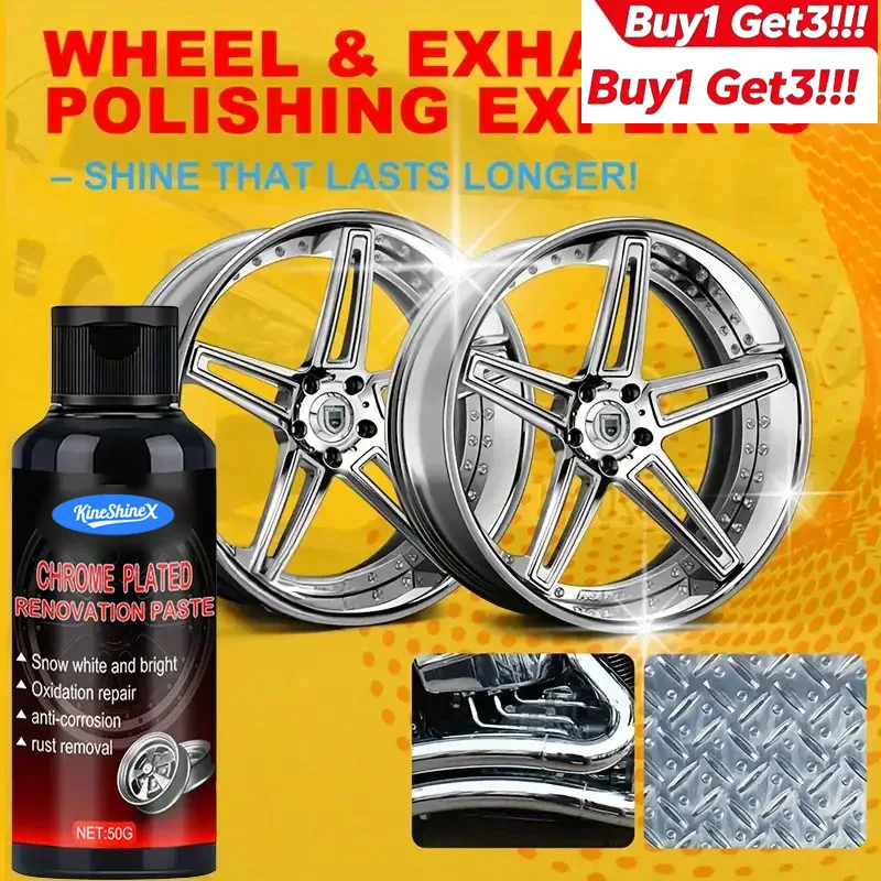 50g Chrome Polishing Paste for Repairing Car Tire Exhaust Wax, Removing Scratches and Wear, Restoring Luster and Rust Prevention
50g Chrome Polishing Paste for Repairing Car Tire Exhaust Wax, Removing Scratches and Wear, Restoring Luster and Rust Prevention
