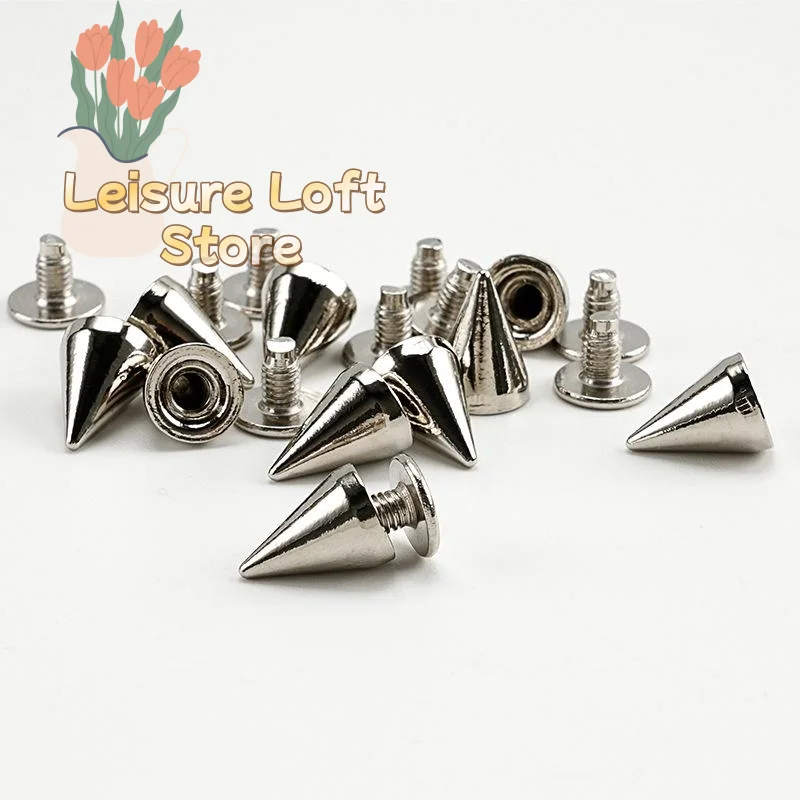 DIY Leathercraft Silver Cone Studs Punk Metal Rivets for Garment Bag Shoes Fashion Accessories
DIY Leathercraft Silver Cone Studs Punk Metal Rivets for Garment Bag Shoes Fashion Accessories