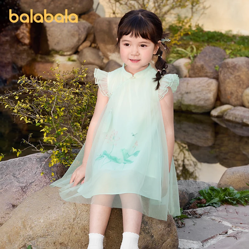 Balabala Girls' Dress Baby Children's Clothing 2025 New Summer Style Children's Dress Mesh Dress Hanfu-style Dress
Balabala Girls' Dress Baby Children's Clothing 2025 New Summer Style Children's Dress Mesh Dress Hanfu-style Dress