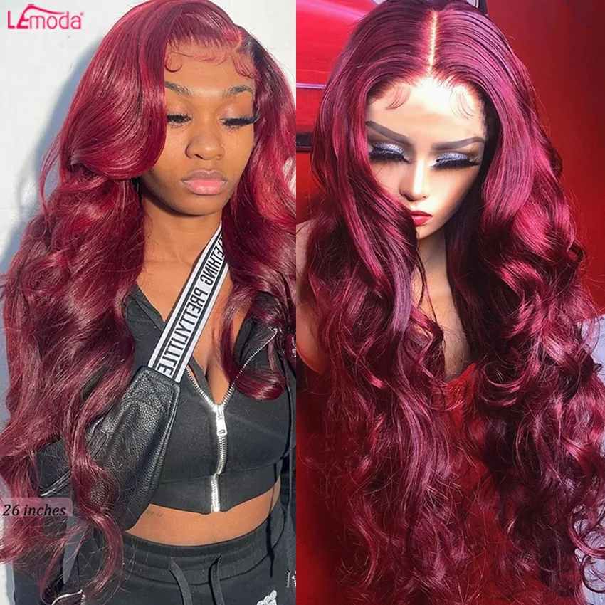 Burgundy Lace Front Wig 99j HD Lace Frontal Wig 13x4 Body Wave Colored Human Hair Wigs For Women Brazilian Remy Hair Lemoda
Burgundy Lace Front Wig 99j HD Lace Frontal Wig 13x4 Body Wave Colored Human Hair Wigs For Women Brazilian Remy Hair Lemoda