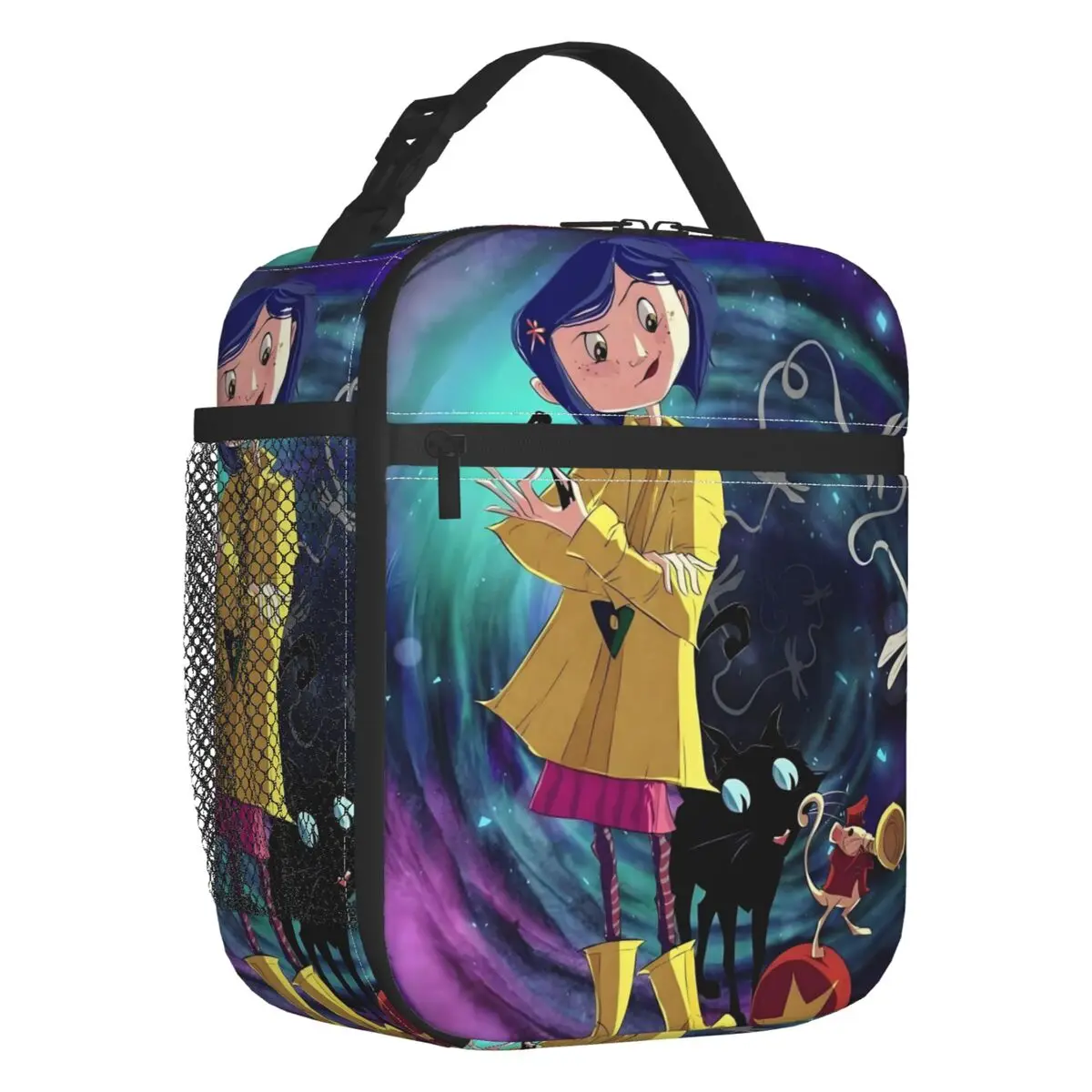 Custom Coraline Twitchy Witchy Girl Insulated Lunch Bag Portable Scary Movie Cartoon Thermal Cooler Lunch Tote Office Travel
Custom Coraline Twitchy Witchy Girl Insulated Lunch Bag Portable Scary Movie Cartoon Thermal Cooler Lunch Tote Office Travel