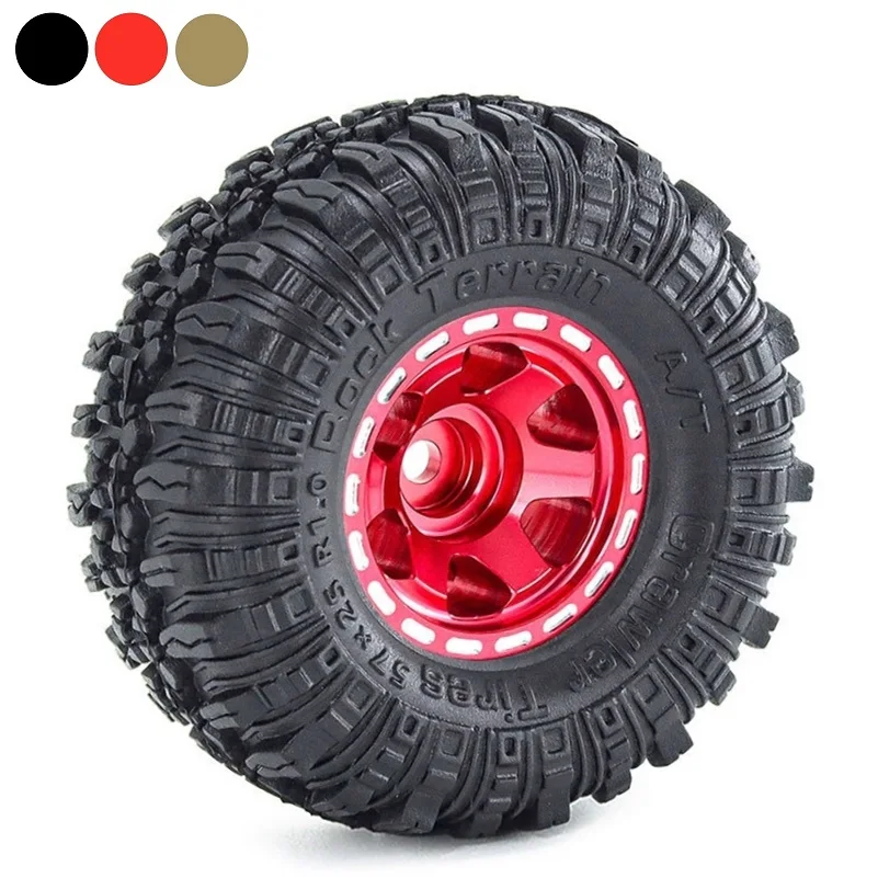 4pcs 57mm 1.0" Metal Beadlock Wheel Tire Set for 1/18 1/24 RC Crawler car TRX4M SCX24 AX24 FCX24 Upgrade
4pcs 57mm 1.0" Metal Beadlock Wheel Tire Set for 1/18 1/24 RC Crawler car TRX4M SCX24 AX24 FCX24 Upgrade