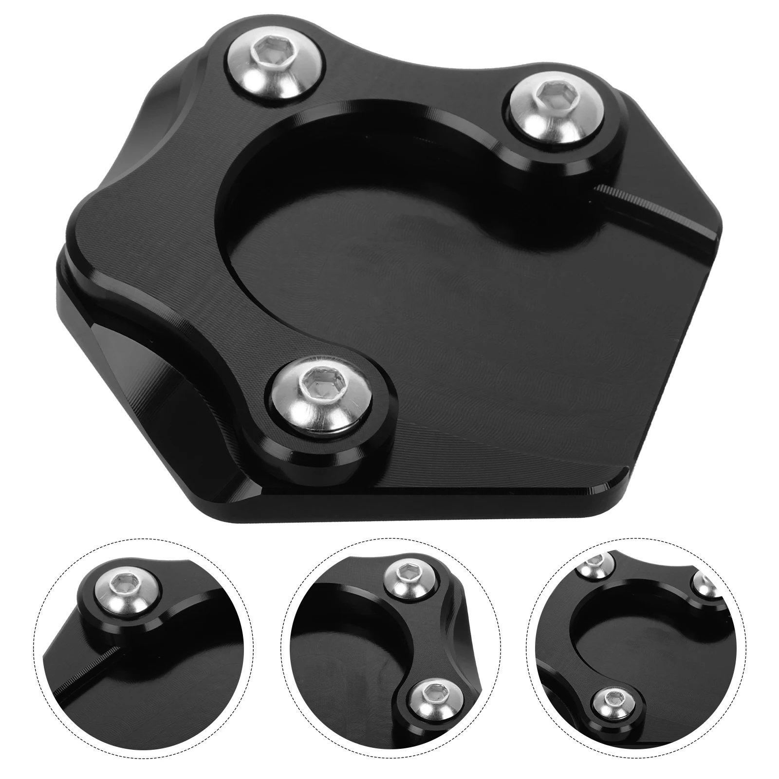 Motorcycle Side Extension Pad Support Plate Kickstand Enlarger Foot Pegs Parking Stand Black Durable Aluminum Alloy Large Base
Motorcycle Side Extension Pad Support Plate Kickstand Enlarger Foot Pegs Parking Stand Black Durable Aluminum Alloy Large Base