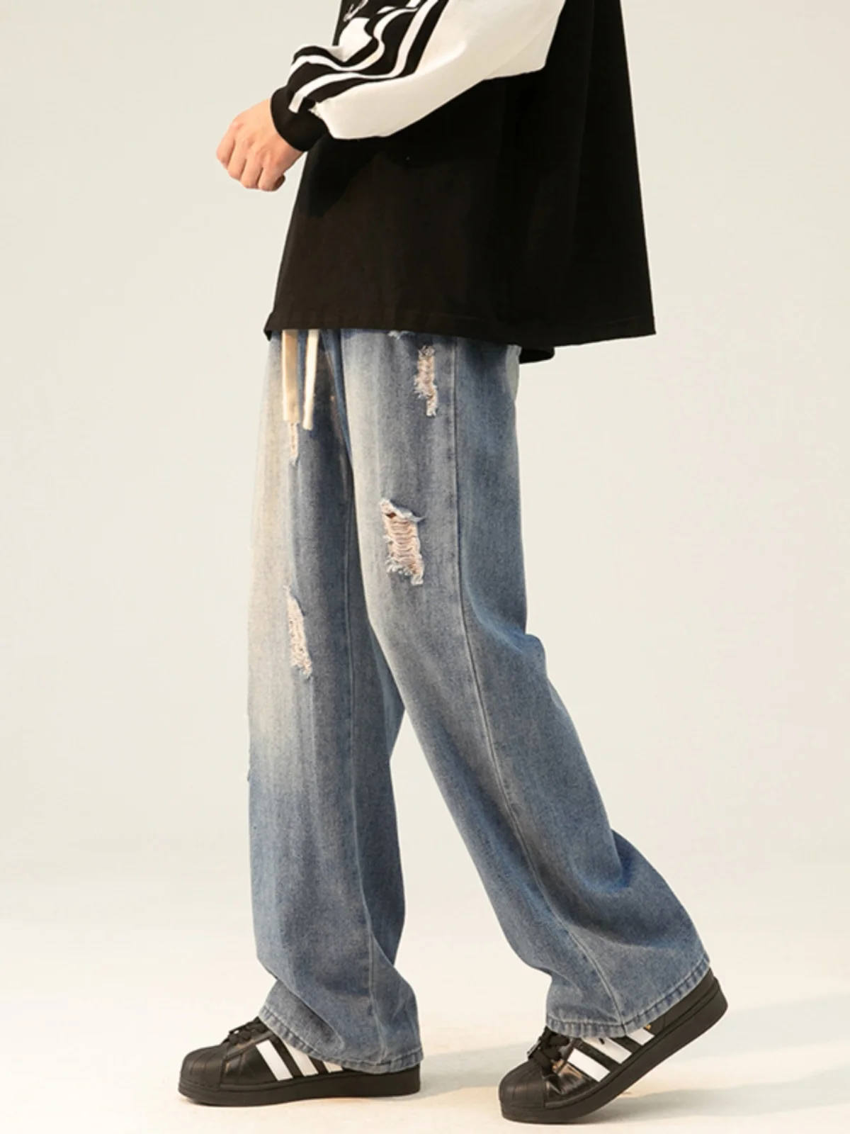 Men's Straight Leg Jeans Distred American Vintage High Street Long Pants Spring Autumn Sle Wear Resistant Loose Fit Jeans
Men's Straight Leg Jeans Distred American Vintage High Street Long Pants Spring Autumn Sle Wear Resistant Loose Fit Jeans