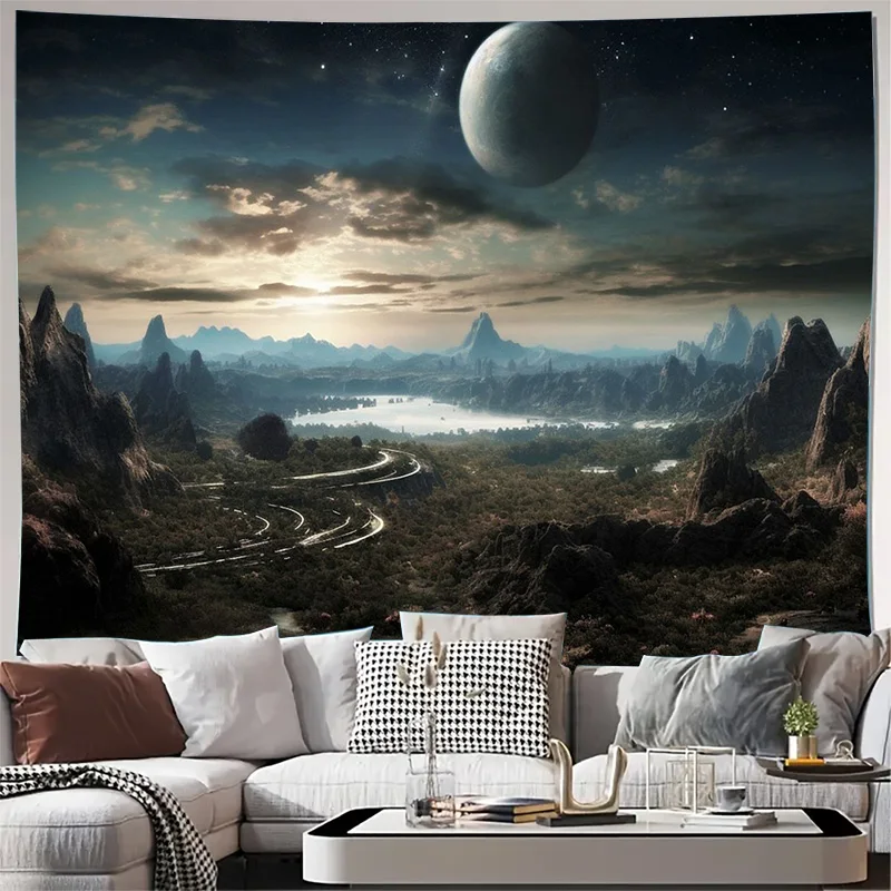 Starry Night Fantasy Landscape Wall Tapestry Sci-Fi & Space Decor for Living Room Bedroom Home Decor Artistic Handmade Tapestrie
Starry Night Fantasy Landscape Wall Tapestry Sci-Fi & Space Decor for Living Room Bedroom Home Decor Artistic Handmade Tapestrie