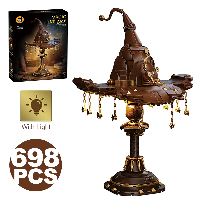 Creative 698PCS Wizard Hat Building Blocks Table Lamp With Light DIY Magic Hat Night Light Assemble Bricks Toys Gifts For Adults
Creative 698PCS Wizard Hat Building Blocks Table Lamp With Light DIY Magic Hat Night Light Assemble Bricks Toys Gifts For Adults