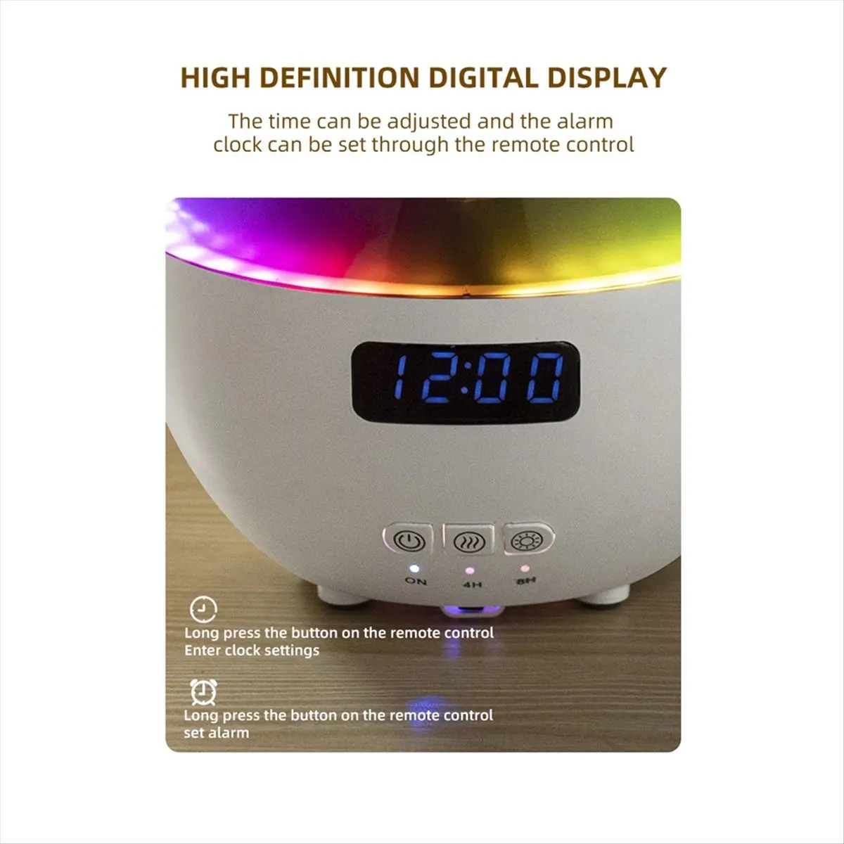 A32I Dynamic Humidifier Home Desktop Digital Display Clock Wireless Remote Control Essence Oil Aromatherapy Machine EU Plug A
A32I Dynamic Humidifier Home Desktop Digital Display Clock Wireless Remote Control Essence Oil Aromatherapy Machine EU Plug A