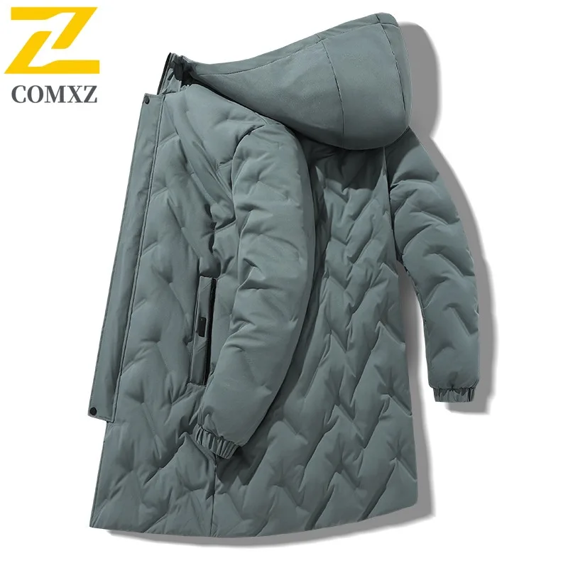 COMXZ Мужской длинный пуховик, зимний новый высококачественный шерстяной воротник с капюшоном, 90% белое пальто на утином пуху, свободная утолщенная легкая парка
COMXZ Мужской длинный пуховик, зимний новый высококачественный шерстяной воротник с капюшоном, 90% белое пальто на утином пуху, свободная утолщенная легкая парка