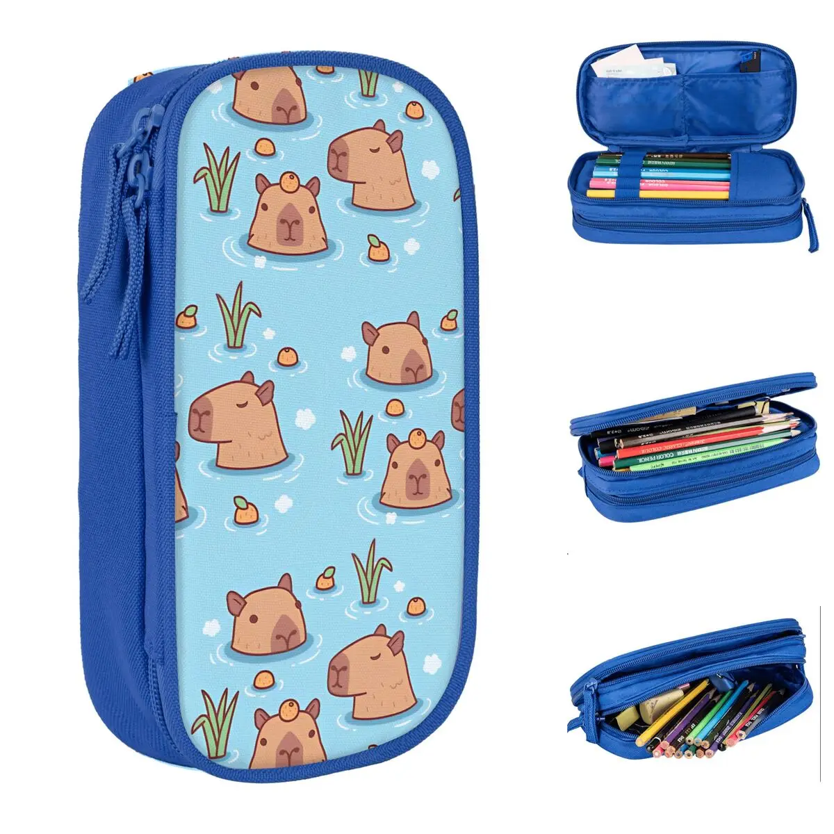 Cute Capybaras Chilling Kawaii Pencil Case Lovely Pen Holder Bags Student Large Storage Students School Zipper Pencilcases
Cute Capybaras Chilling Kawaii Pencil Case Lovely Pen Holder Bags Student Large Storage Students School Zipper Pencilcases