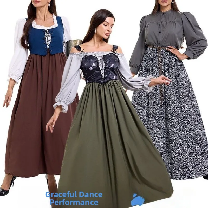 Scottish Farm Colonial Period Medieval Court Retro Dress Halloween Costume Stage Performance Traditional Chinese Ethnic Women...
Scottish Farm Colonial Period Medieval Court Retro Dress Halloween Costume Stage Performance Traditional Chinese Ethnic Women...