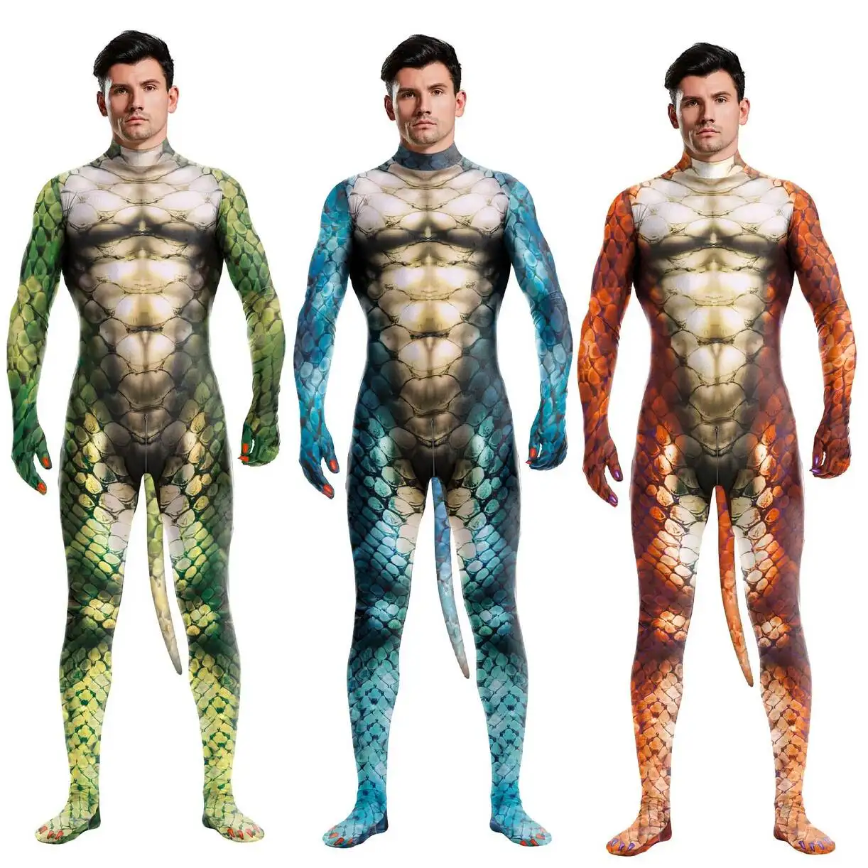 Creative Python Snake Pattern Costume Cosplay Acg Bodysuit Serpentine Jumpsuit Tail Halloween Party Men Women Zentai Costumes Pr
Creative Python Snake Pattern Costume Cosplay Acg Bodysuit Serpentine Jumpsuit Tail Halloween Party Men Women Zentai Costumes Pr
