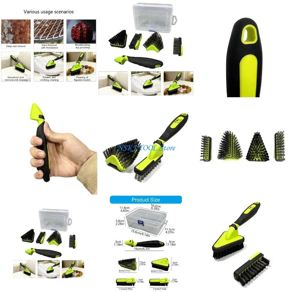 L8RC Cleaning Brush Set Featuring Changeable Steel and Soft Brush Heads for Rust Grime Removal Ergonomic Handle and Case
L8RC Cleaning Brush Set Featuring Changeable Steel and Soft Brush Heads for Rust Grime Removal Ergonomic Handle and Case