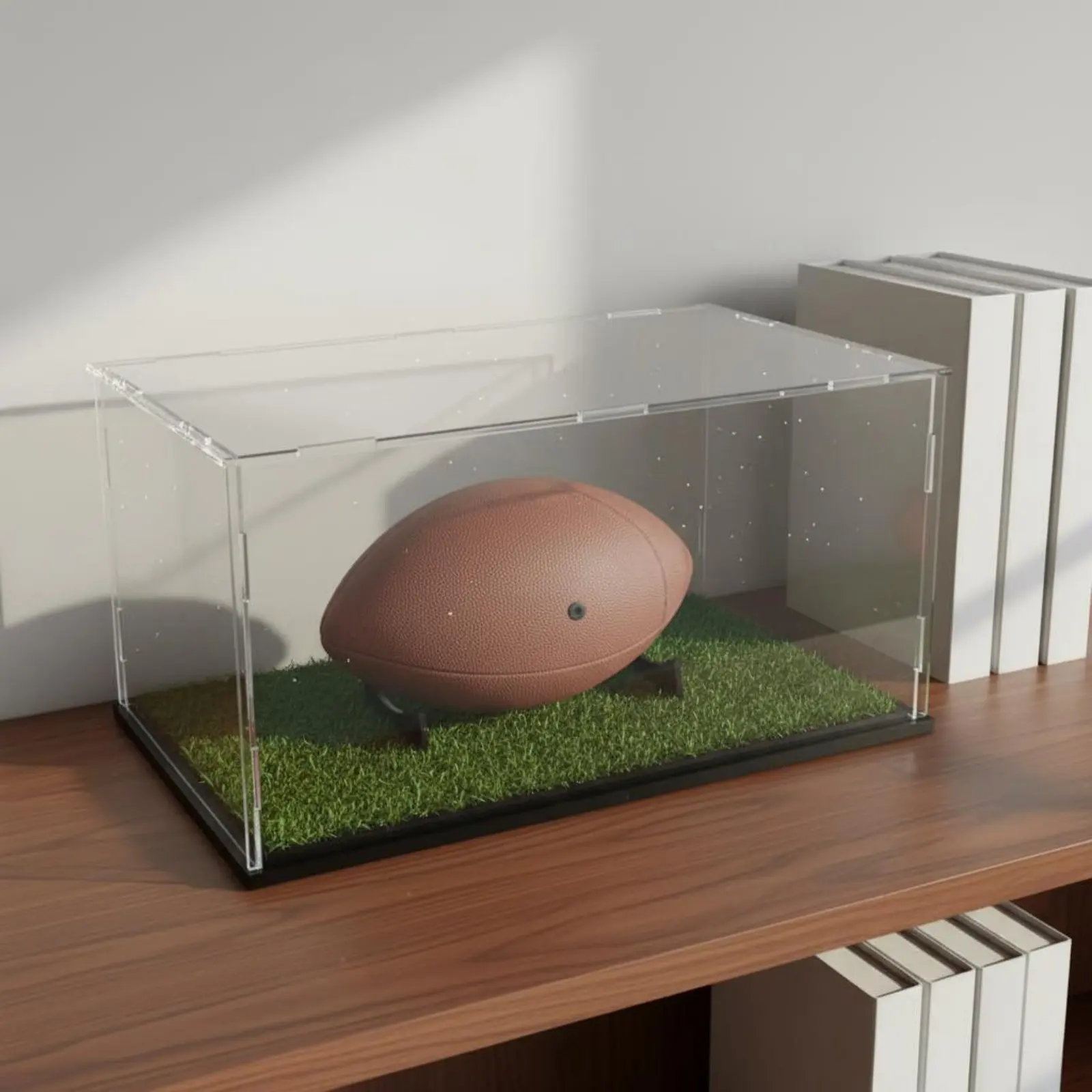 Acrylic Football Display Case Grass Base Football Display Case Sports Storage Removable Dustproof for Collectors
Acrylic Football Display Case Grass Base Football Display Case Sports Storage Removable Dustproof for Collectors