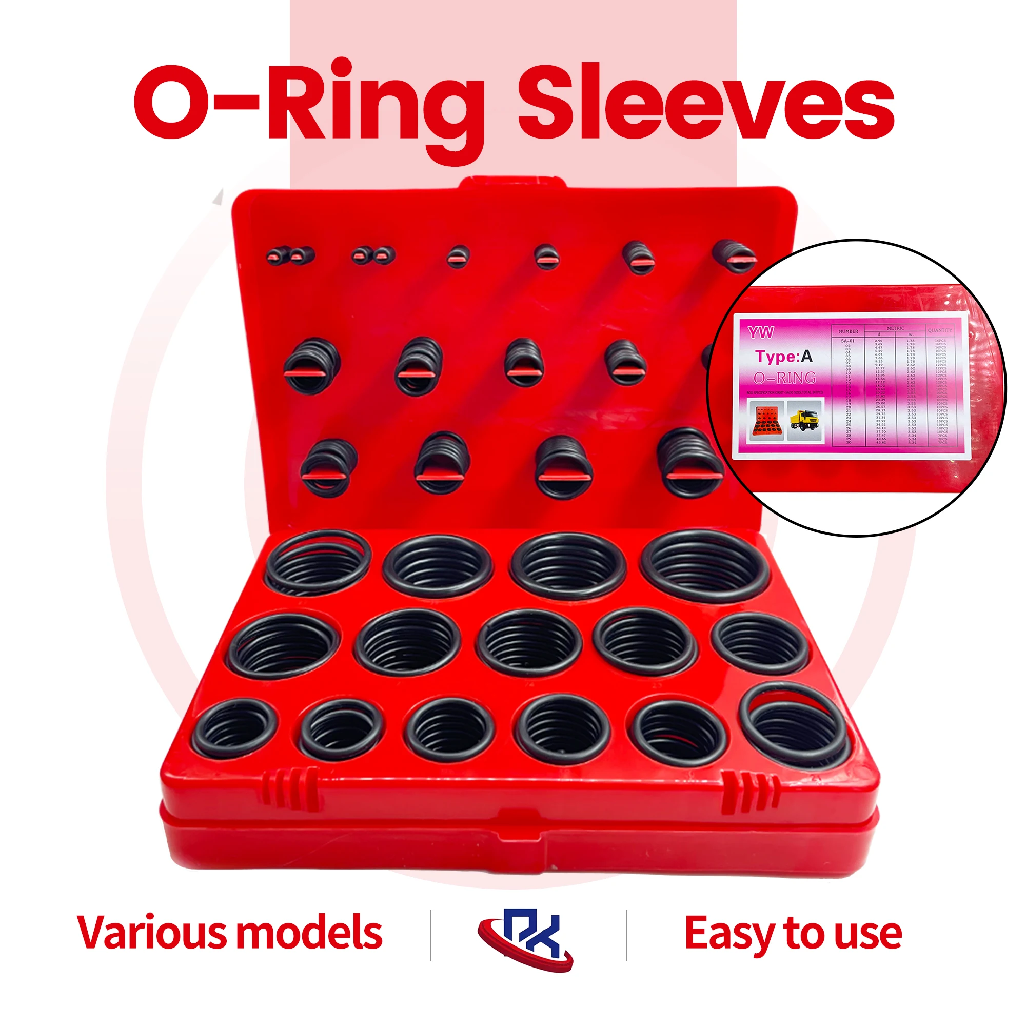 363 Pcs, 30 different sizes, metric O-ring kits, nitrile rubber sealing rings, O-rings, washers, suitable for faucets, professio
363 Pcs, 30 different sizes, metric O-ring kits, nitrile rubber sealing rings, O-rings, washers, suitable for faucets, professio