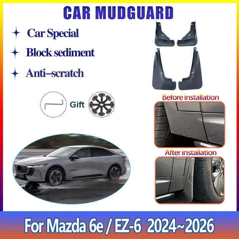 Anti-splash Fender For Mazda 6e EZ-6 2024 2025 2026 Car Front Rear Mudguards Anti-Sand Guard Protector Auto Exterior Accessories
Anti-splash Fender For Mazda 6e EZ-6 2024 2025 2026 Car Front Rear Mudguards Anti-Sand Guard Protector Auto Exterior Accessories