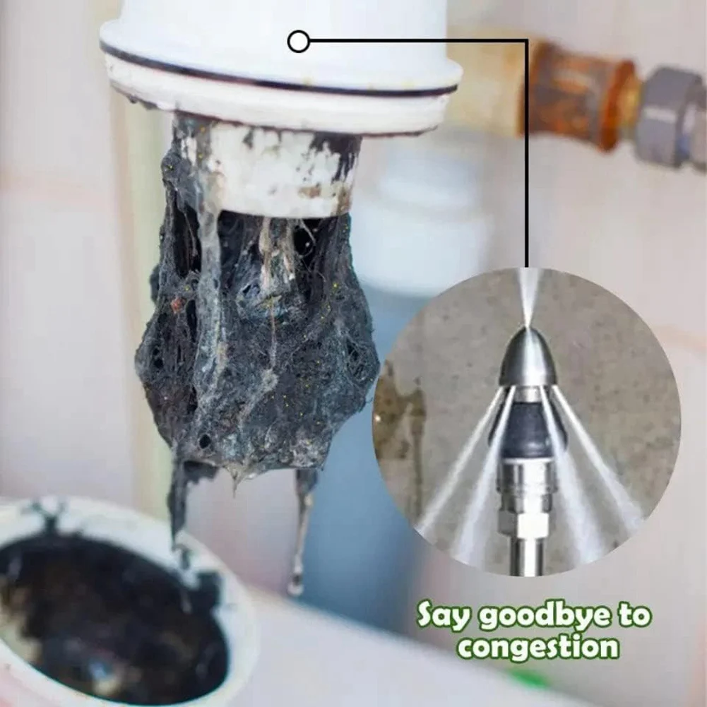 A11I Sewer Cleaning Tool High-Pressure Nozzle, Drain Augers,Cleaning Tools for Pipe Unclogging - Drain Clog Remover
A11I Sewer Cleaning Tool High-Pressure Nozzle, Drain Augers,Cleaning Tools for Pipe Unclogging - Drain Clog Remover