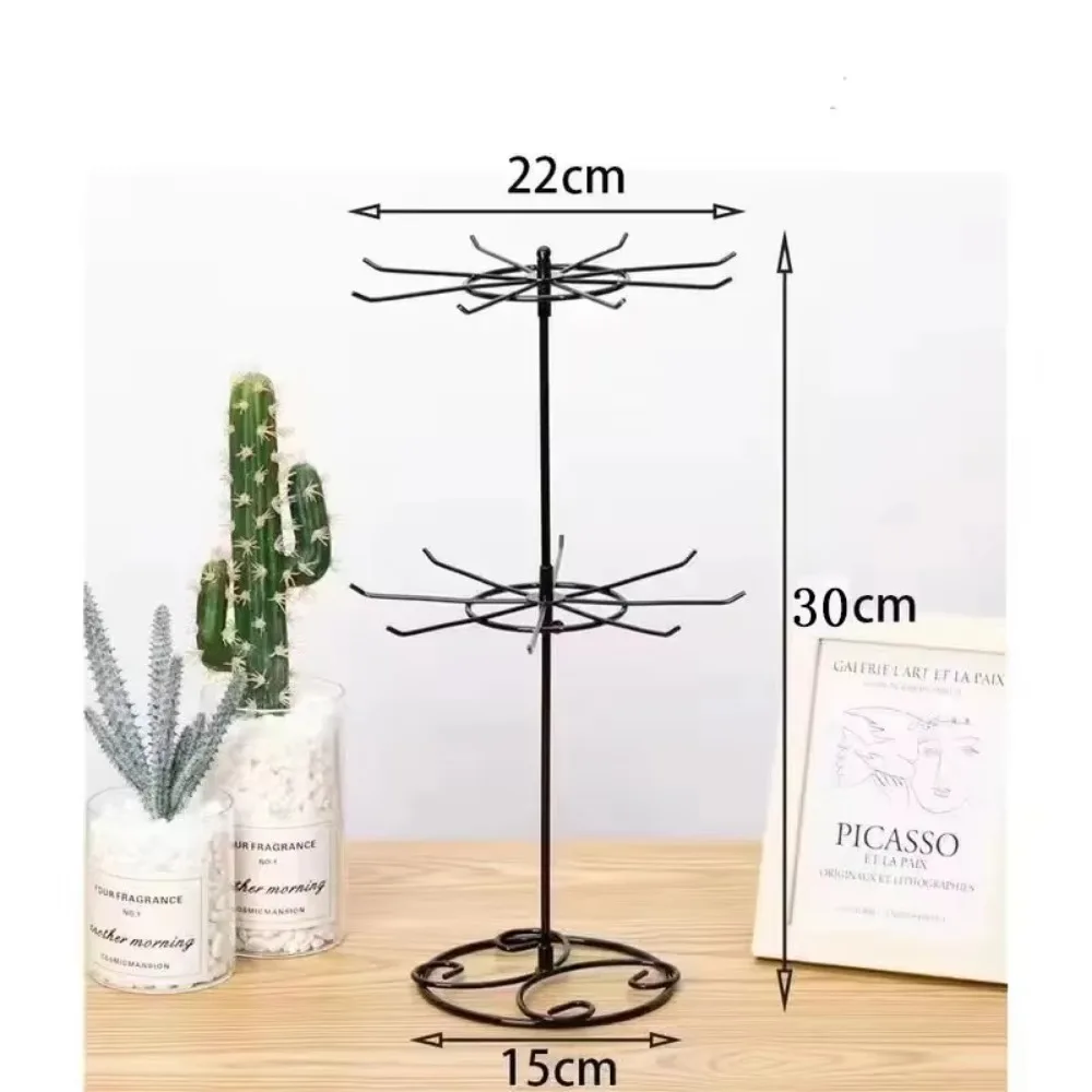 New Rotating Jewelry Display Rack Round 2 Tier Jewelry Tree Stand Iron Hanging Storage Rack for Necklaces Earring
New Rotating Jewelry Display Rack Round 2 Tier Jewelry Tree Stand Iron Hanging Storage Rack for Necklaces Earring