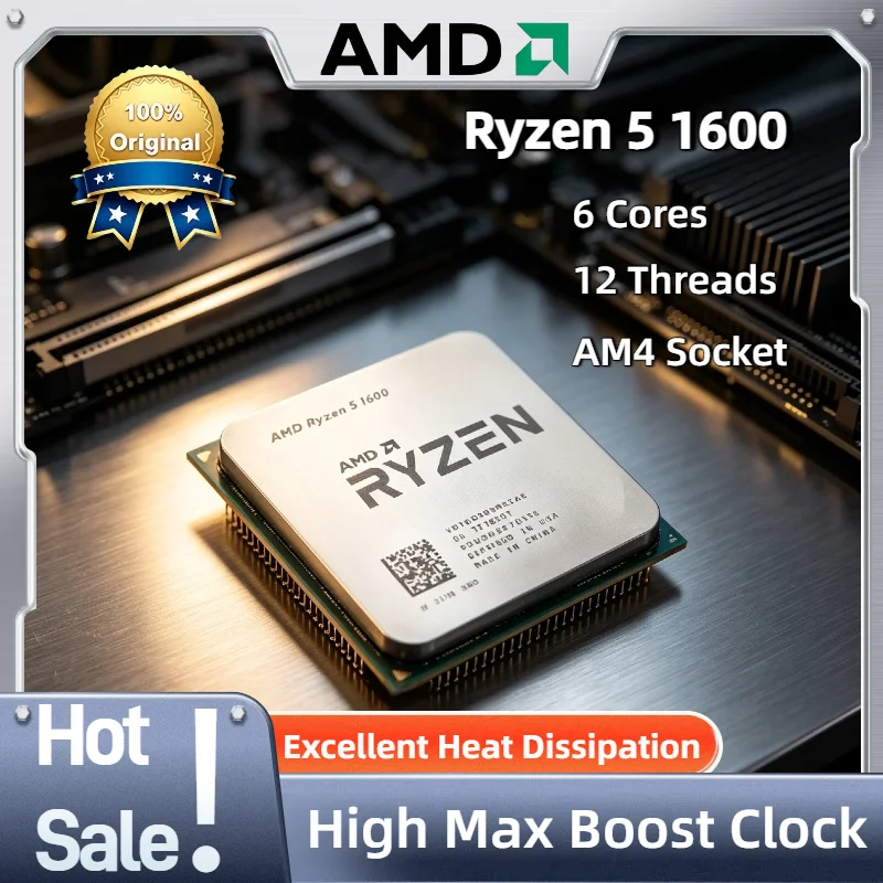 AMD Ryzen 5 1600 6 Core 12 Thread 3.2GHz Boost 65W AM4 Desktop Gaming Processor Without Package Ultra Fast Pro Max Unit
AMD Ryzen 5 1600 6 Core 12 Thread 3.2GHz Boost 65W AM4 Desktop Gaming Processor Without Package Ultra Fast Pro Max Unit