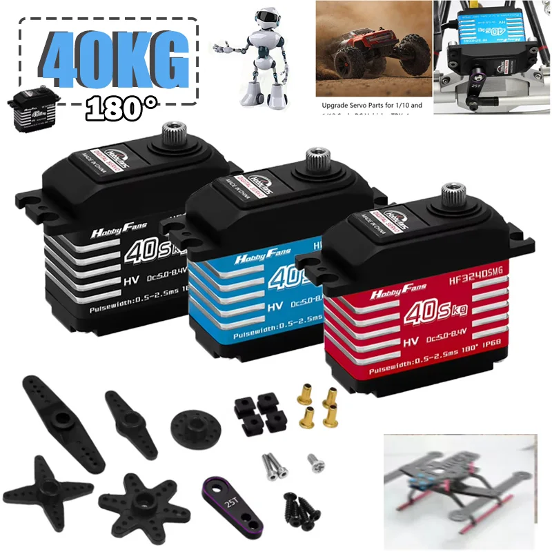 F3242SMG Metal Gear Digital Servo Motor 40KG Waterproof IP68 180 Degrees with 25T Arm Horn Servos Toys Parts for RC Car Crawler
F3242SMG Metal Gear Digital Servo Motor 40KG Waterproof IP68 180 Degrees with 25T Arm Horn Servos Toys Parts for RC Car Crawler