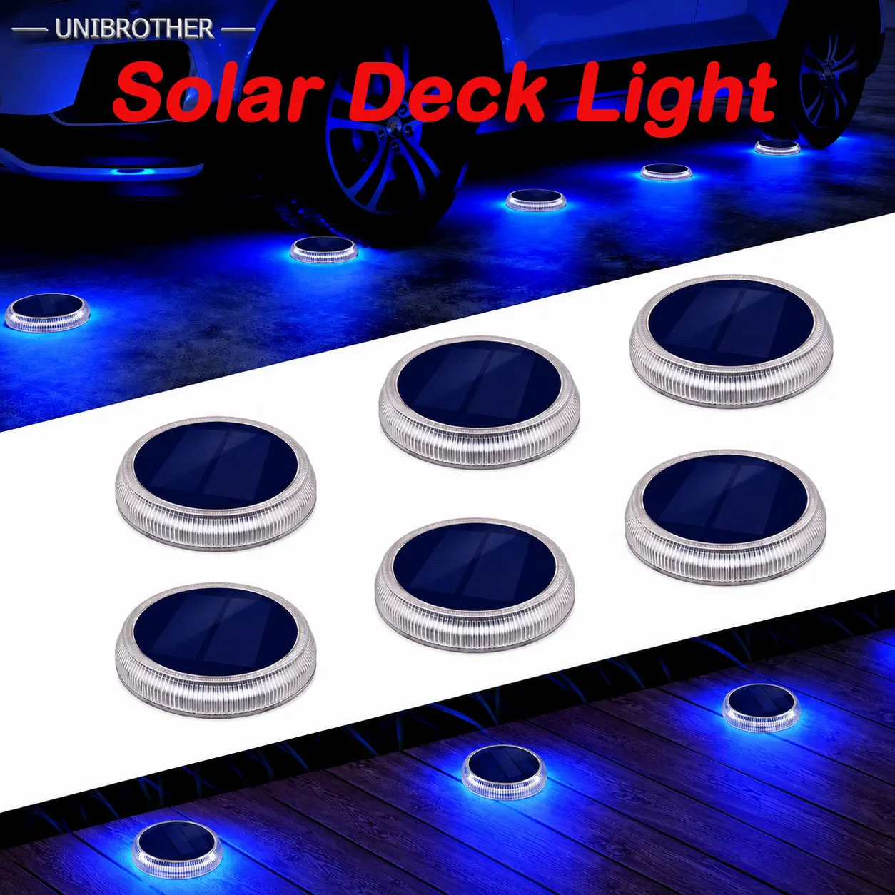 24 LED Solar Deck Light IP68 Ground Lamp Auto On 360° Glow Anti-Pressure Fixture for Garden Pathway Driveway Step Dock Decor Use
24 LED Solar Deck Light IP68 Ground Lamp Auto On 360° Glow Anti-Pressure Fixture for Garden Pathway Driveway Step Dock Decor Use