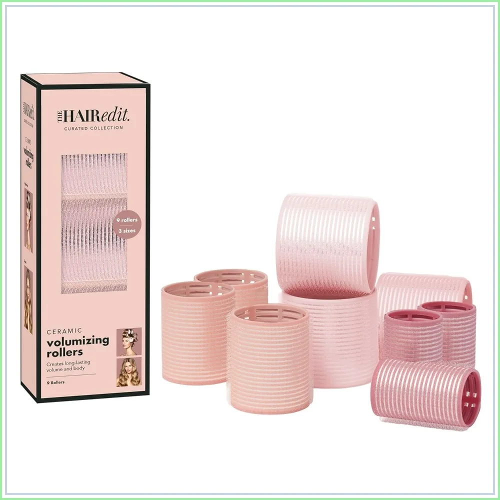9 Pack Ceramic Hair Rollers for Volume, Soft Waves & Bouncy Blowouts, Heat or No-Heat Styling, Root Lift, Long-Lasting Shine
9 Pack Ceramic Hair Rollers for Volume, Soft Waves & Bouncy Blowouts, Heat or No-Heat Styling, Root Lift, Long-Lasting Shine