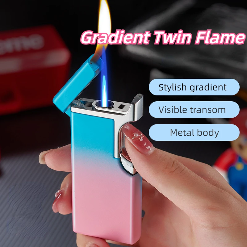 Newest Metal Visual Transom Soft Fire Plus Direct-injection Lighter Dual Fire Windproof Personalized Creative Cigarette Lighter
Newest Metal Visual Transom Soft Fire Plus Direct-injection Lighter Dual Fire Windproof Personalized Creative Cigarette Lighter