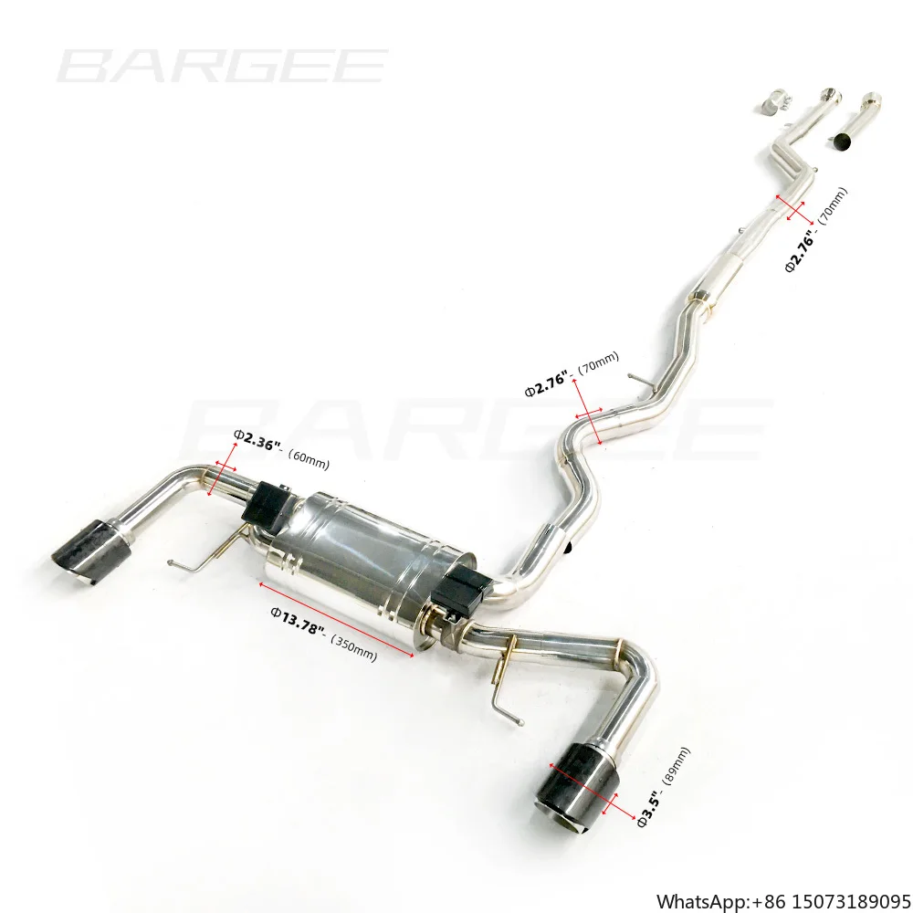 Bargee Performance EXHAUST CATBACK for G20 G21 G22 G23 G26 325i 330i 425i 430i B48 2.0T 2018~up Catback Valve Muffler
Bargee Performance EXHAUST CATBACK for G20 G21 G22 G23 G26 325i 330i 425i 430i B48 2.0T 2018~up Catback Valve Muffler