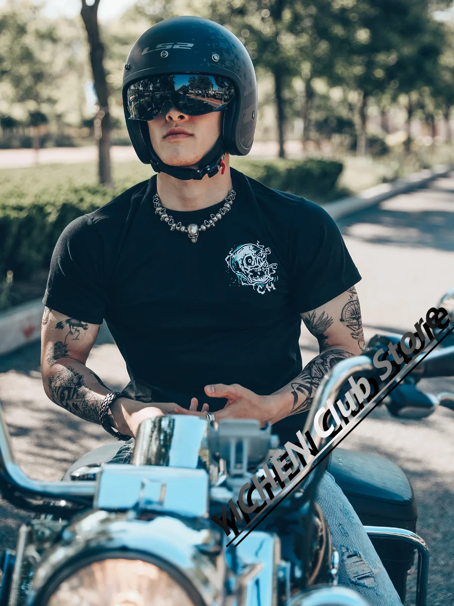 Motorcycle T-Shirt American Street Tide Brand Spoof Skull Cotton Short-Sleeved Casual Fitness Cycling Men's And Women's T-Shirt
Motorcycle T-Shirt American Street Tide Brand Spoof Skull Cotton Short-Sleeved Casual Fitness Cycling Men's And Women's T-Shirt