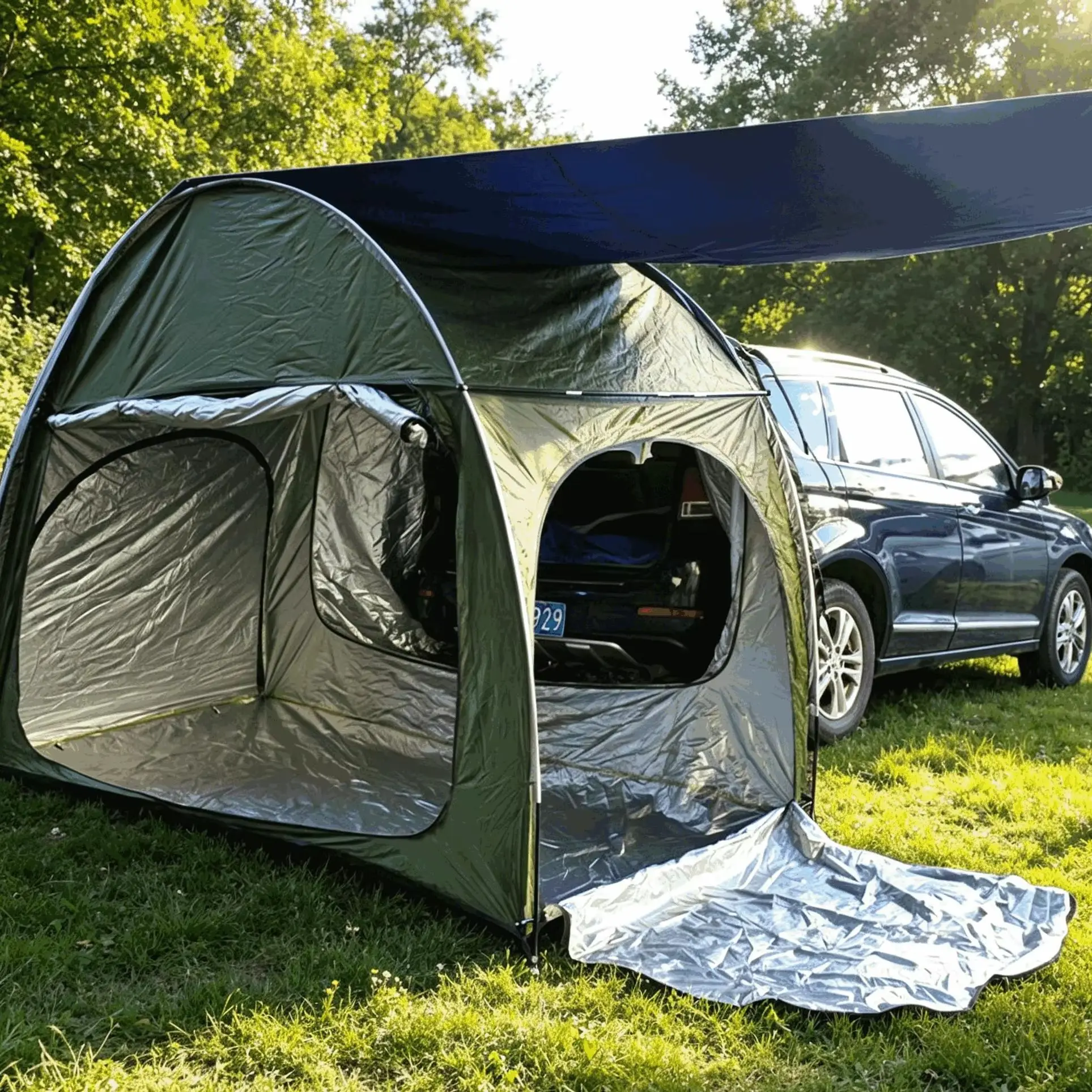 Universal SUV Tailgate Tent, 210D Oxford Waterproof Car Rear Tent, Large Space 2 Person Camping Tent for Self-Driving Road Trip
Universal SUV Tailgate Tent, 210D Oxford Waterproof Car Rear Tent, Large Space 2 Person Camping Tent for Self-Driving Road Trip