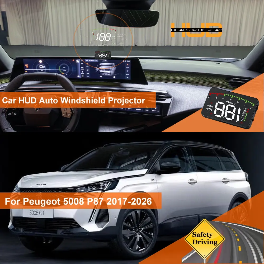 Car HUD Head Up Display For Peugeot 5008 T87 2009-2016 P87 2017-2026 Auto Windshield Projector Accessories
Car HUD Head Up Display For Peugeot 5008 T87 2009-2016 P87 2017-2026 Auto Windshield Projector Accessories