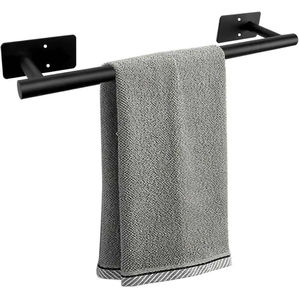 Matte Black Wall-Mounted Heavy Duty Stainless Steel Towel Bar, 16-Inch for Bathroom
Matte Black Wall-Mounted Heavy Duty Stainless Steel Towel Bar, 16-Inch for Bathroom