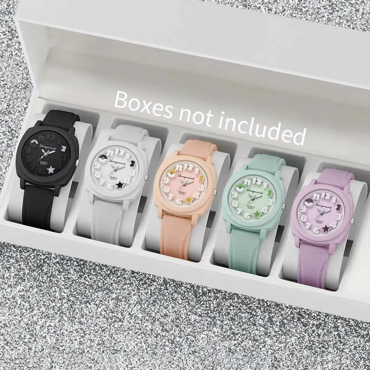 5PCS/Set Fashion 3D Arabic Dial Women Quartz Watches Casual Silicone Band Wristwatch Girls Clock Reloj Hombre(Without Box)
5PCS/Set Fashion 3D Arabic Dial Women Quartz Watches Casual Silicone Band Wristwatch Girls Clock Reloj Hombre(Without Box)