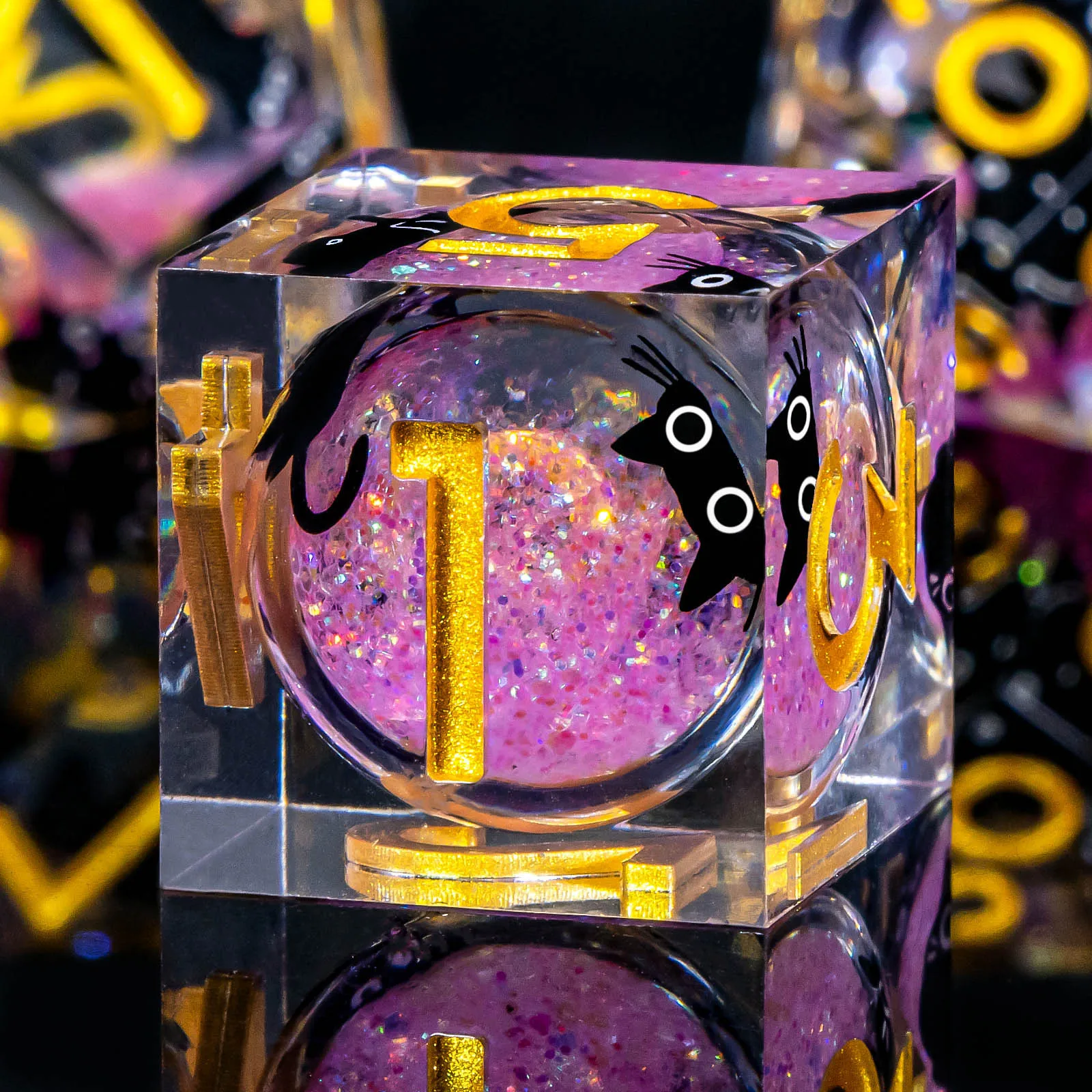 Набор костей Cat Liquid Core DND, набор из 7 кубиков Dungeon и Dragon из смолы с острыми краями, набор ролевых игральных костей D20 D12 D10 D8 D6 D4
Набор костей Cat Liquid Core DND, набор из 7 кубиков Dungeon и Dragon из смолы с острыми краями, набор ролевых игральных костей D20 D12 D10 D8 D6 D4