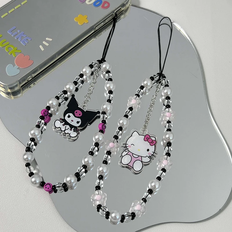 Ремешок для телефона Sanrio с имитацией жемчуга и бисером, цепочка для телефона, браслет, анти-потерянный подвеска для мобильного телефона, подвеска для камеры
Ремешок для телефона Sanrio с имитацией жемчуга и бисером, цепочка для телефона, браслет, анти-потерянный подвеска для мобильного телефона, подвеска для камеры