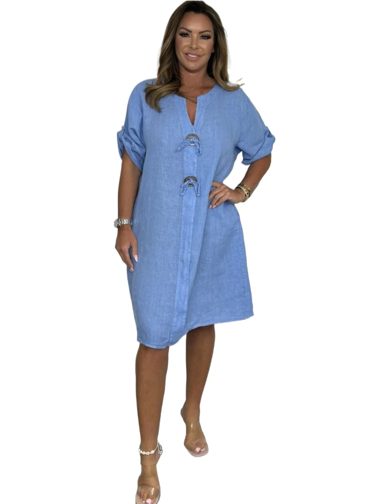Autumn Women Solid Loose Dress New Fashion V Neck Button Office Elegant Dresses 2024 Female Holiday Casual Dress Robe Femme
Autumn Women Solid Loose Dress New Fashion V Neck Button Office Elegant Dresses 2024 Female Holiday Casual Dress Robe Femme