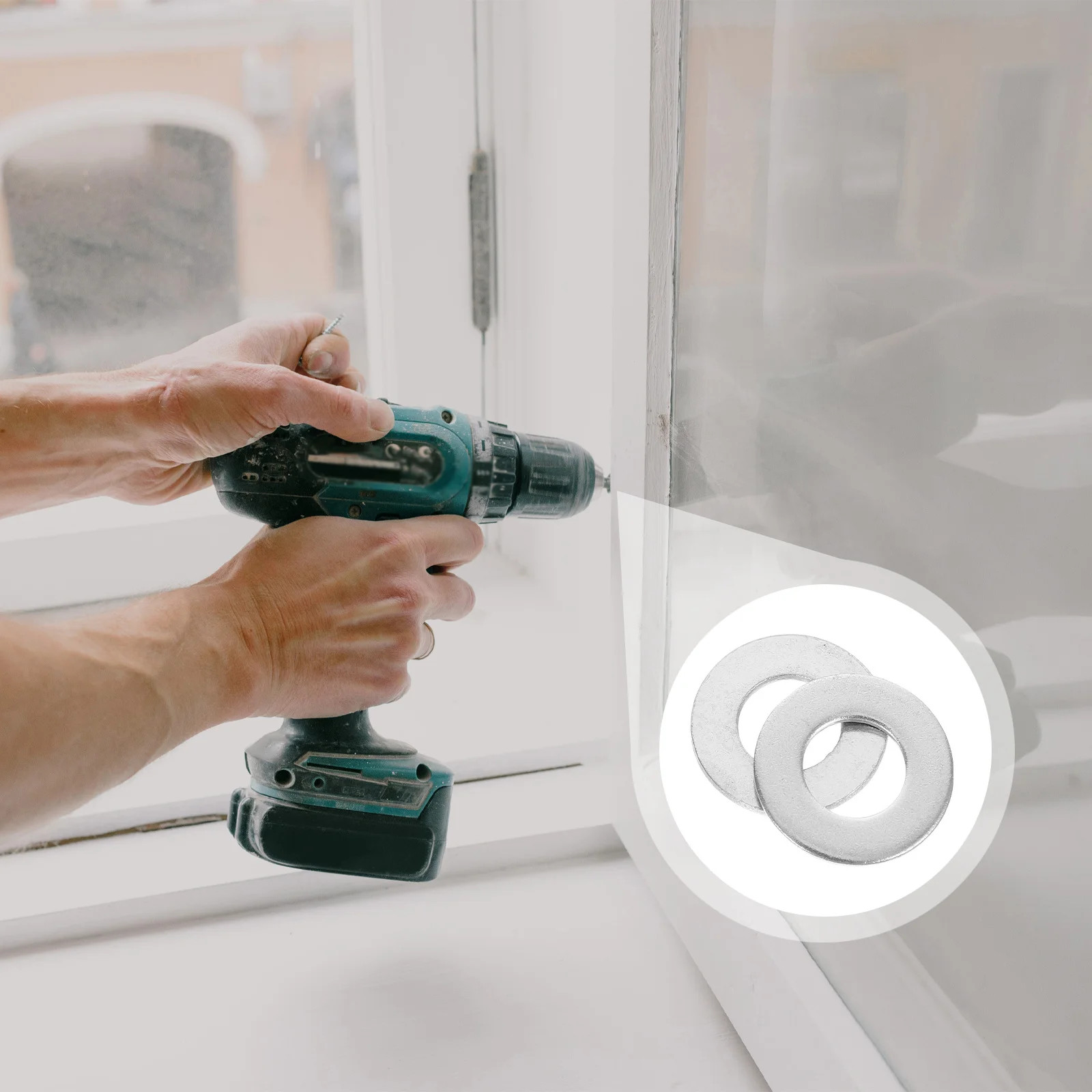 50Pcs Flat Washer Stainless Steel 304 Durable Resistant for Mechanical Repair Screw Fasteners Bolts Washers Set
50Pcs Flat Washer Stainless Steel 304 Durable Resistant for Mechanical Repair Screw Fasteners Bolts Washers Set