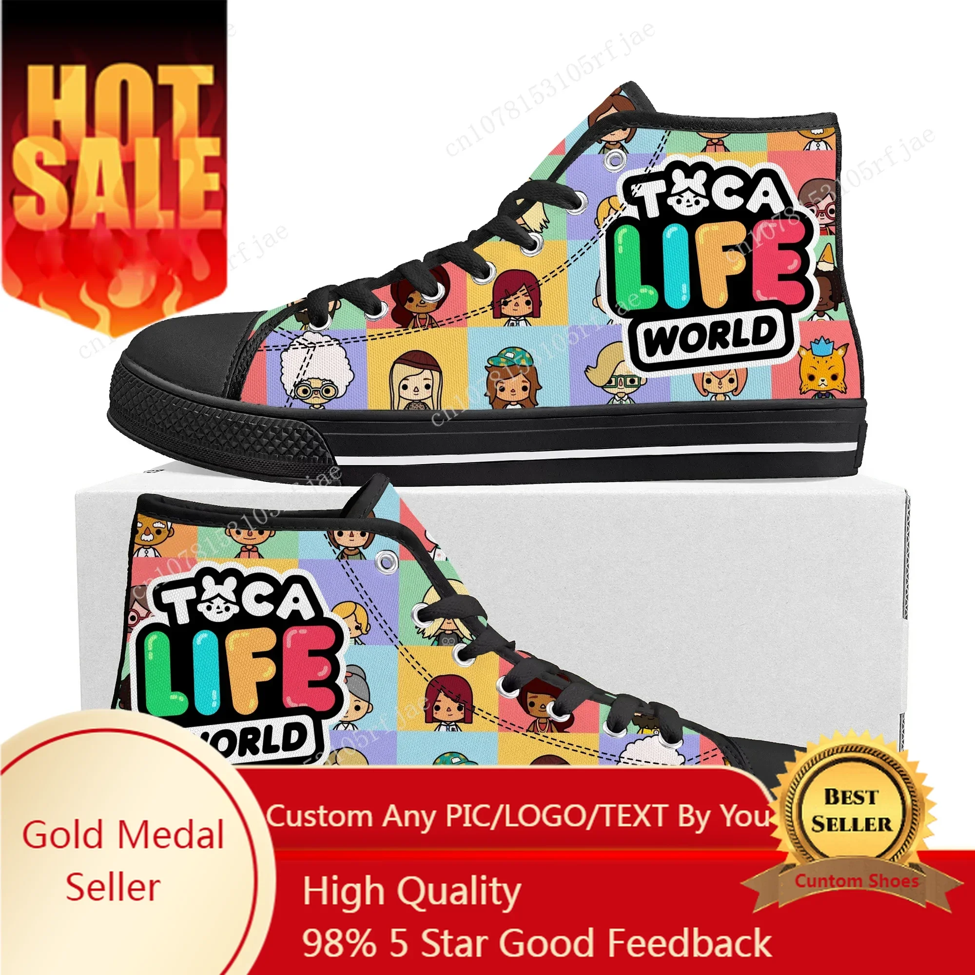 Toca Life World High Top Sneakers Hot Cartoon Game Mens Womens Teenager High Quality Canvas Sneaker Custom Built Couple Shoes
Toca Life World High Top Sneakers Hot Cartoon Game Mens Womens Teenager High Quality Canvas Sneaker Custom Built Couple Shoes