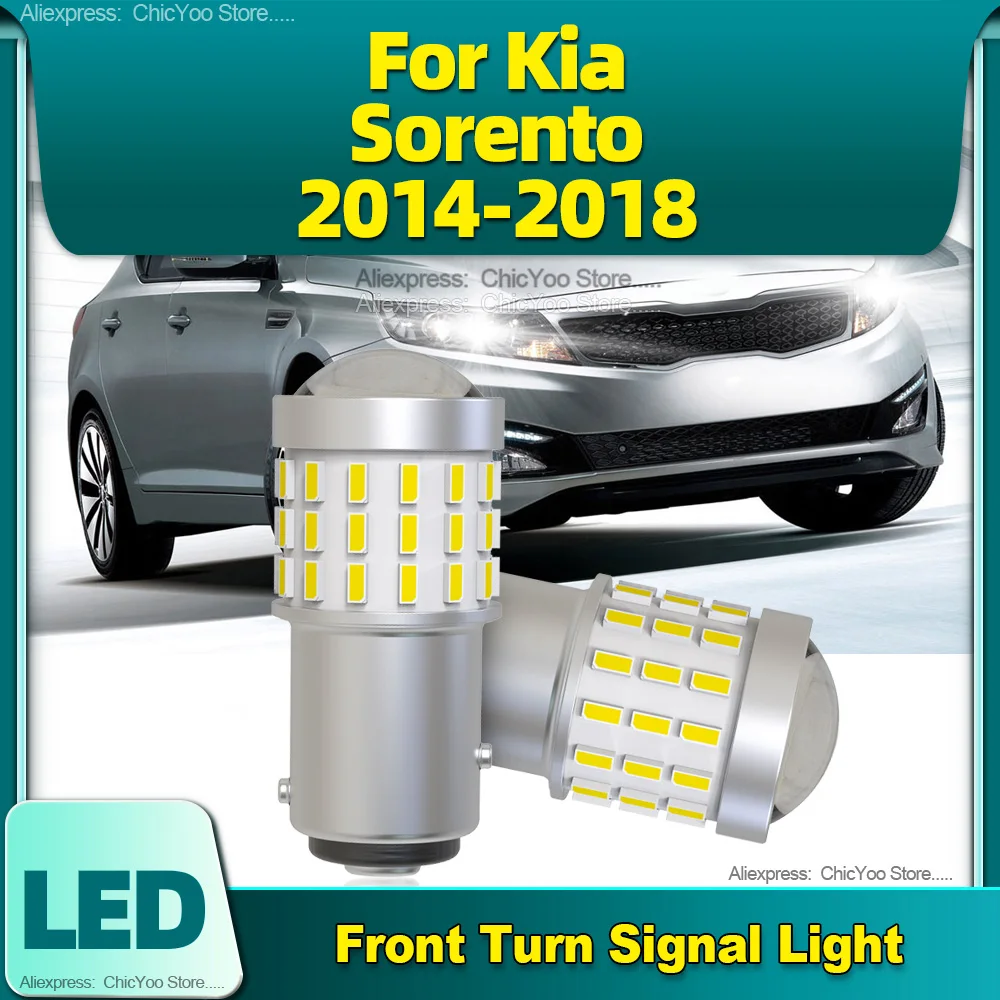 2Pcs 12V Car LED Lights 1157 BA15D P21/5W Auto Front Turn Signal Lamps 6000K White For Kia Sorento 2014 2015 2016 2017 2018
2Pcs 12V Car LED Lights 1157 BA15D P21/5W Auto Front Turn Signal Lamps 6000K White For Kia Sorento 2014 2015 2016 2017 2018