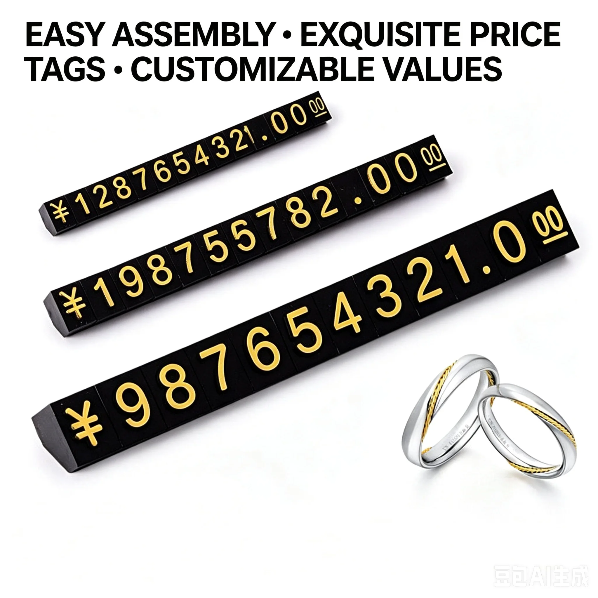 30 Strips 4x6mm Mini Jewelry Watch Price Cube Tags Adjustable Digital Price Tags Numbers Lable Holder Dollar Euro Display Stand
30 Strips 4x6mm Mini Jewelry Watch Price Cube Tags Adjustable Digital Price Tags Numbers Lable Holder Dollar Euro Display Stand