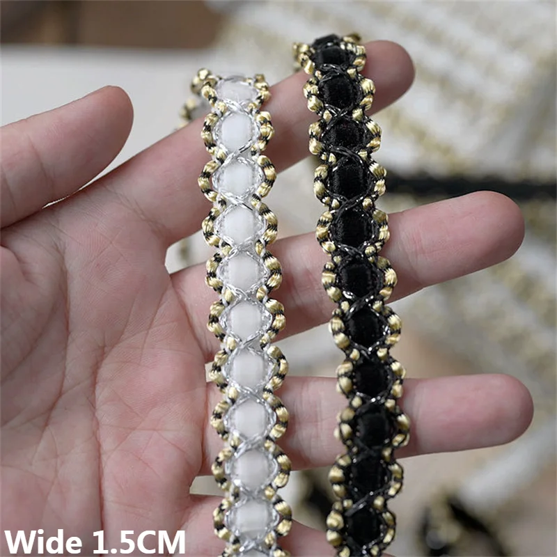 1.5CM Wide White Black Braided Lace Fabric Ribbon Headwear Wedding Dress Collar Cuffs Neckline Trim Guipure DIY Sewing Decor
1.5CM Wide White Black Braided Lace Fabric Ribbon Headwear Wedding Dress Collar Cuffs Neckline Trim Guipure DIY Sewing Decor